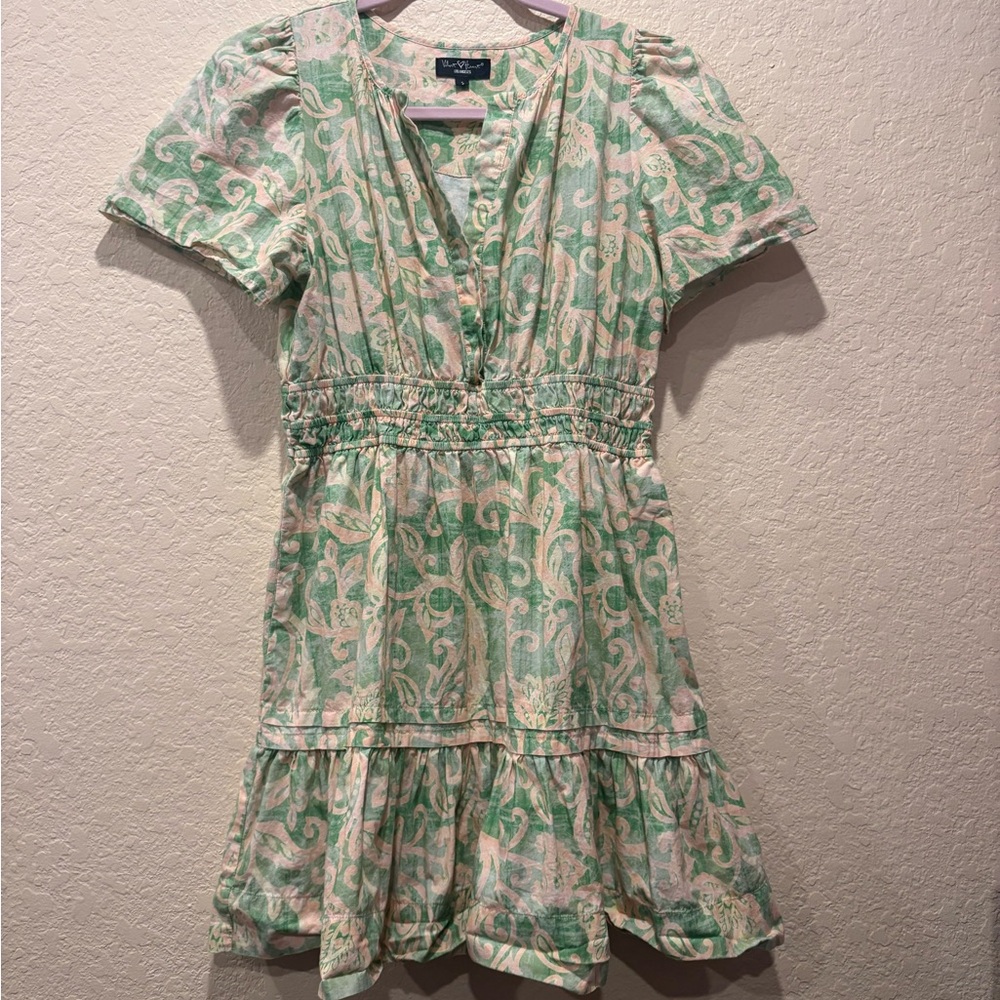Velvet Heart Mint and Pink Patterned Dress